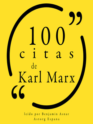 cover image of 100 citas de Karl Marx